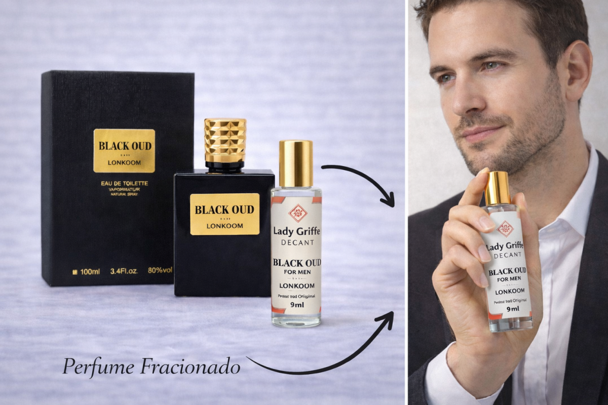 Decant Black Oud For Men 9ml – inspirado na fragrância Oud Wood